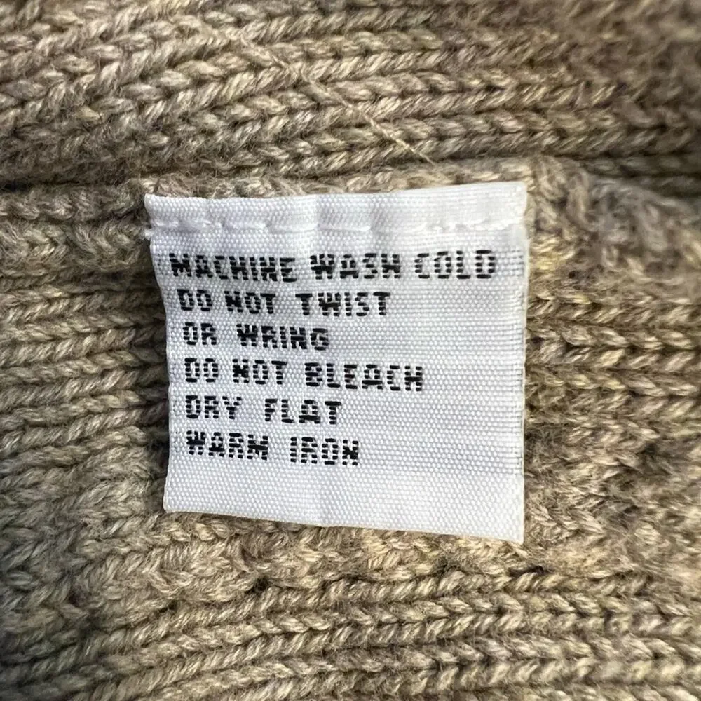 Tommy Bahama Men’s Cotton Cable Knit Sweater Vest V-Neck Tan Preppy Golf Size XL